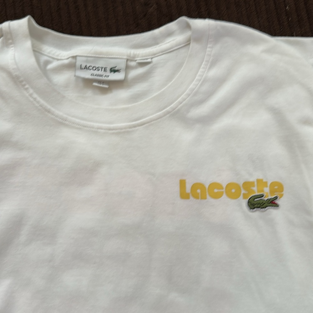 Lacoste Men's Washed Effect Ombré Print T-Shirt Large